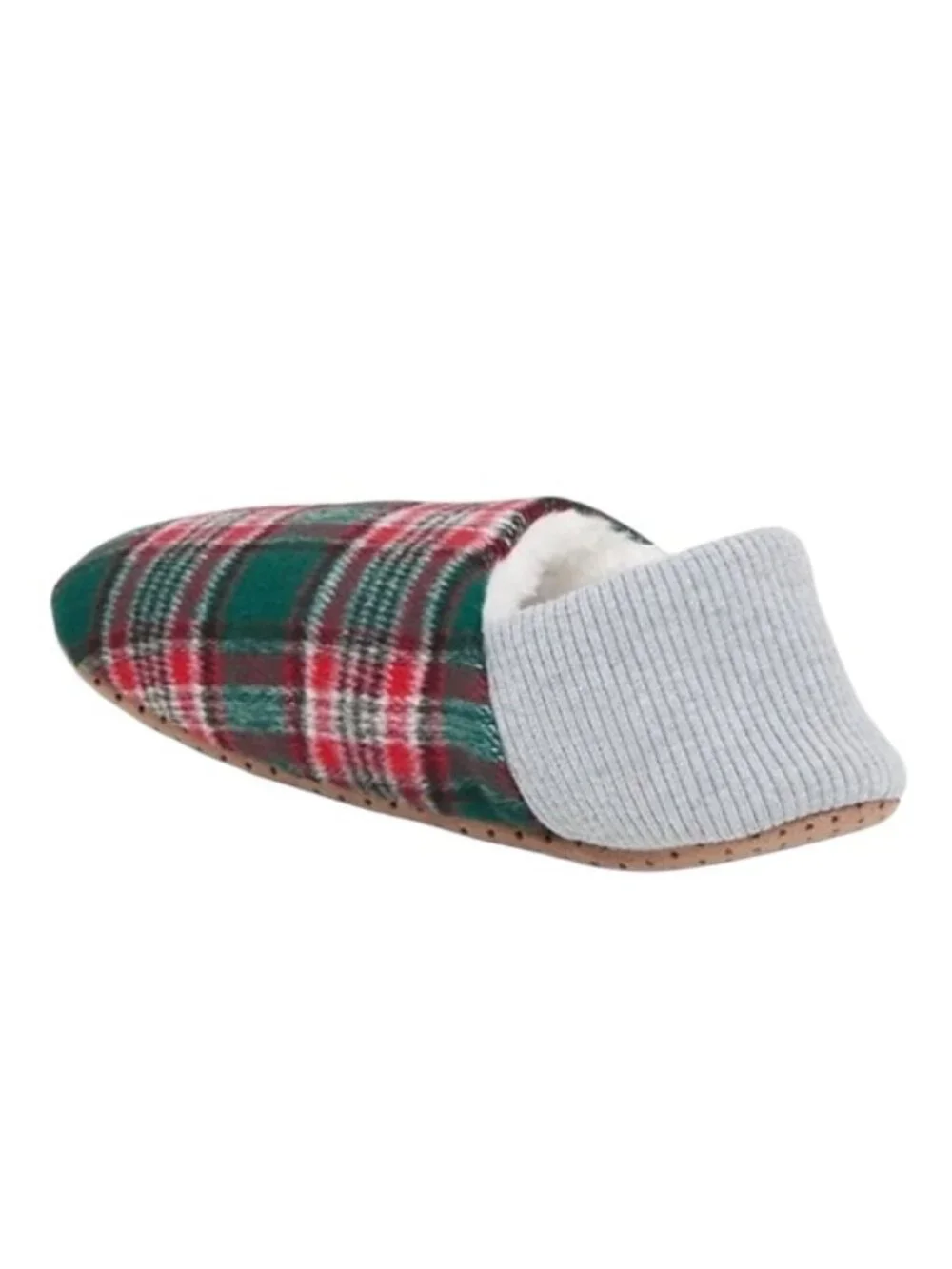 Old Navy Men’s Cozy Slipper Socks Green Red Plaid L/XL NWT